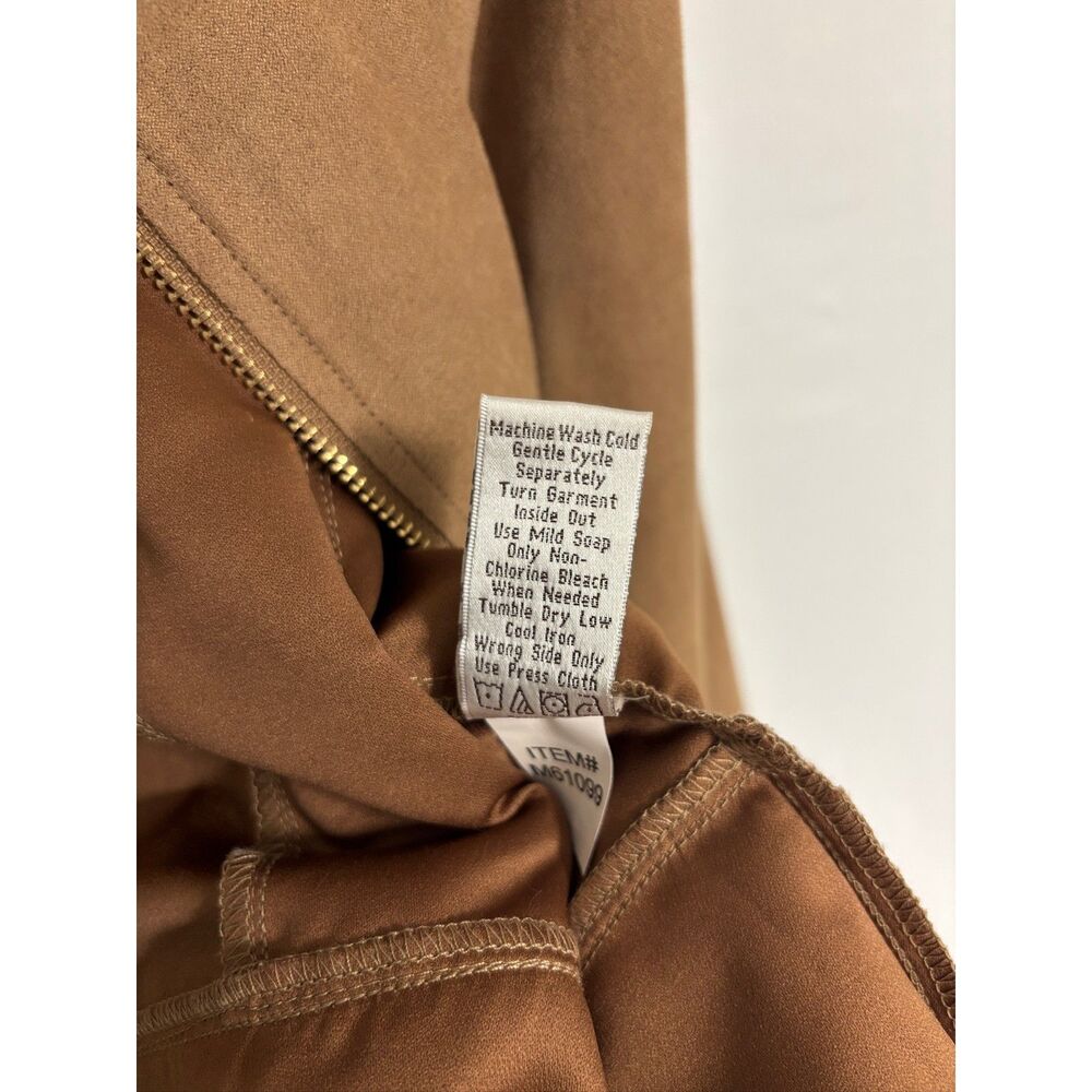 Draper's & Damon's Faux Suede Zip Jacket  Braided Trim Western Bohemian Chic PS - Picture 7 of 11
